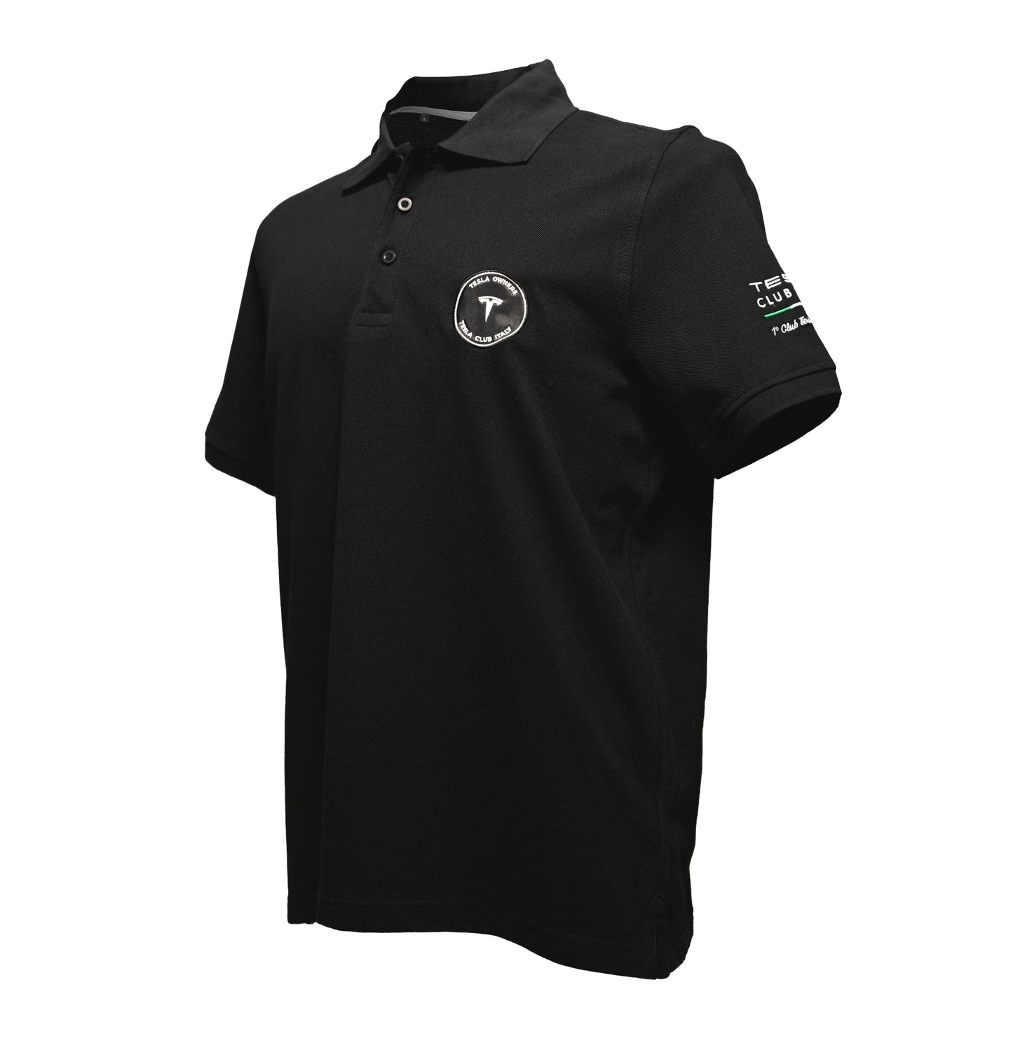 Polo bambino/bambina (unisex) Tesla Club Italy, colore nero