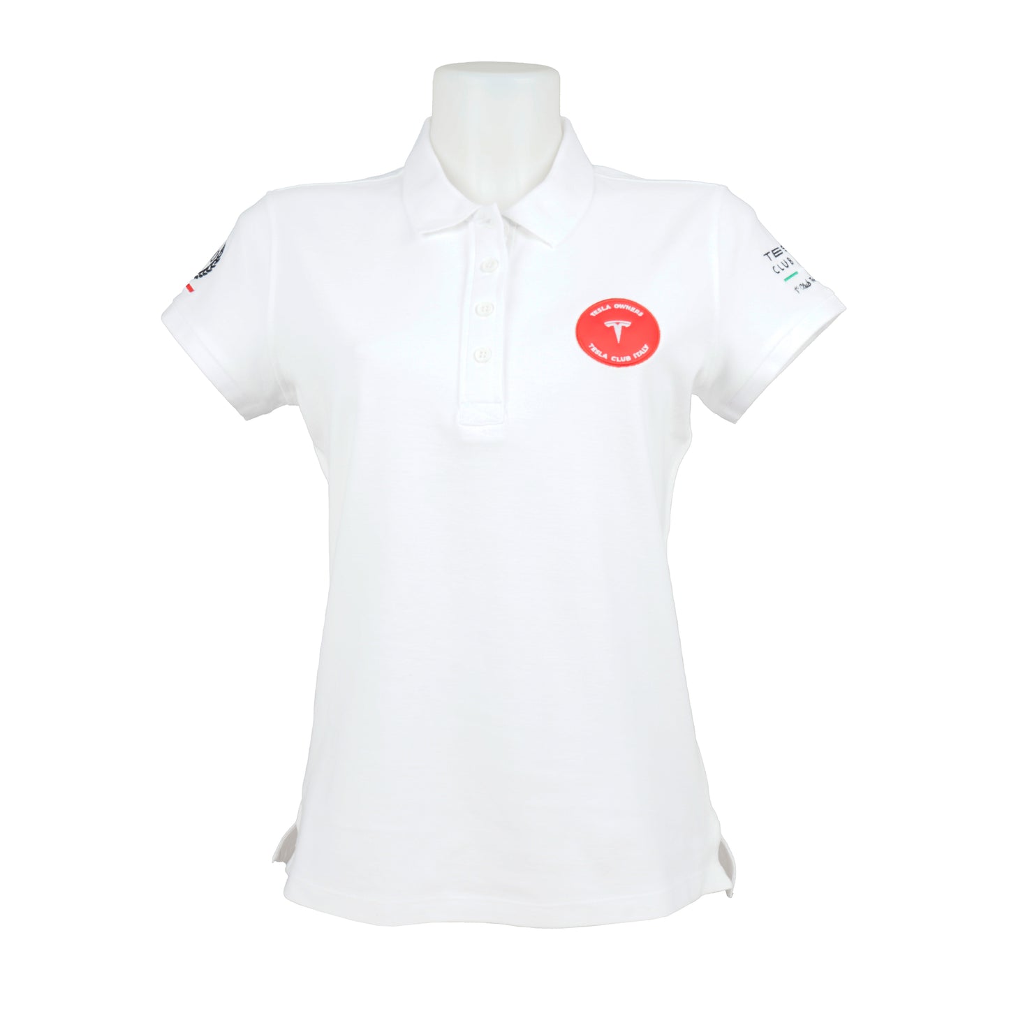 Polo donna Tesla Club Italy, colore bianco