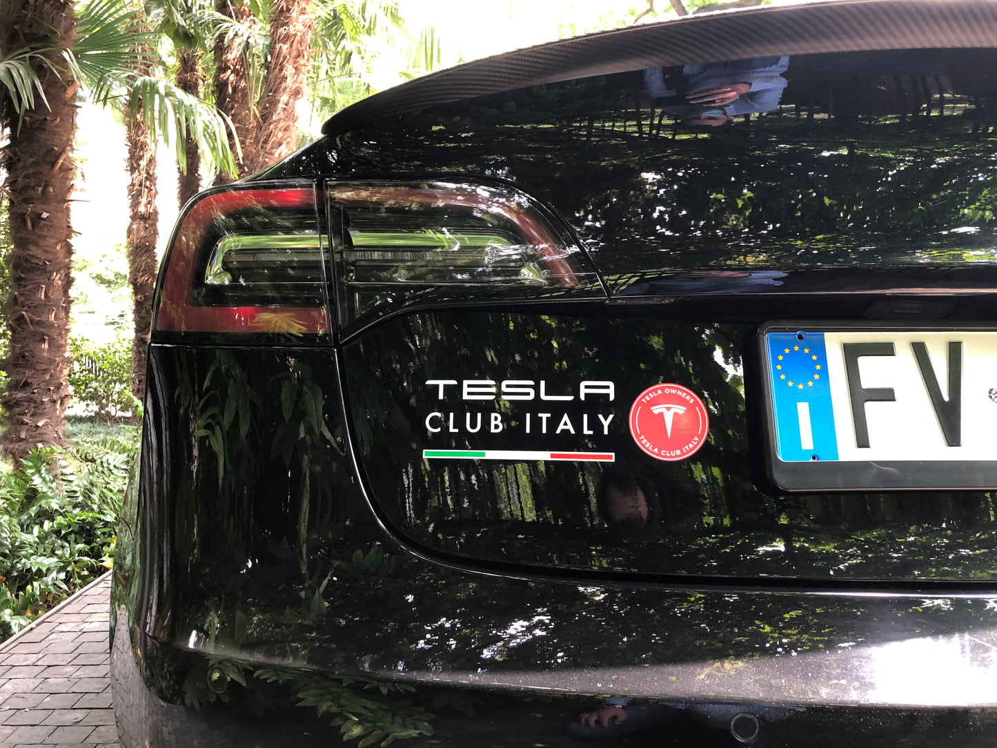 Adesivo Tesla Club Italy per auto - versione 2.0