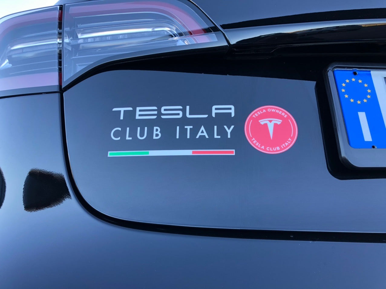 Adesivo Tesla Club Italy per auto - versione 2.0