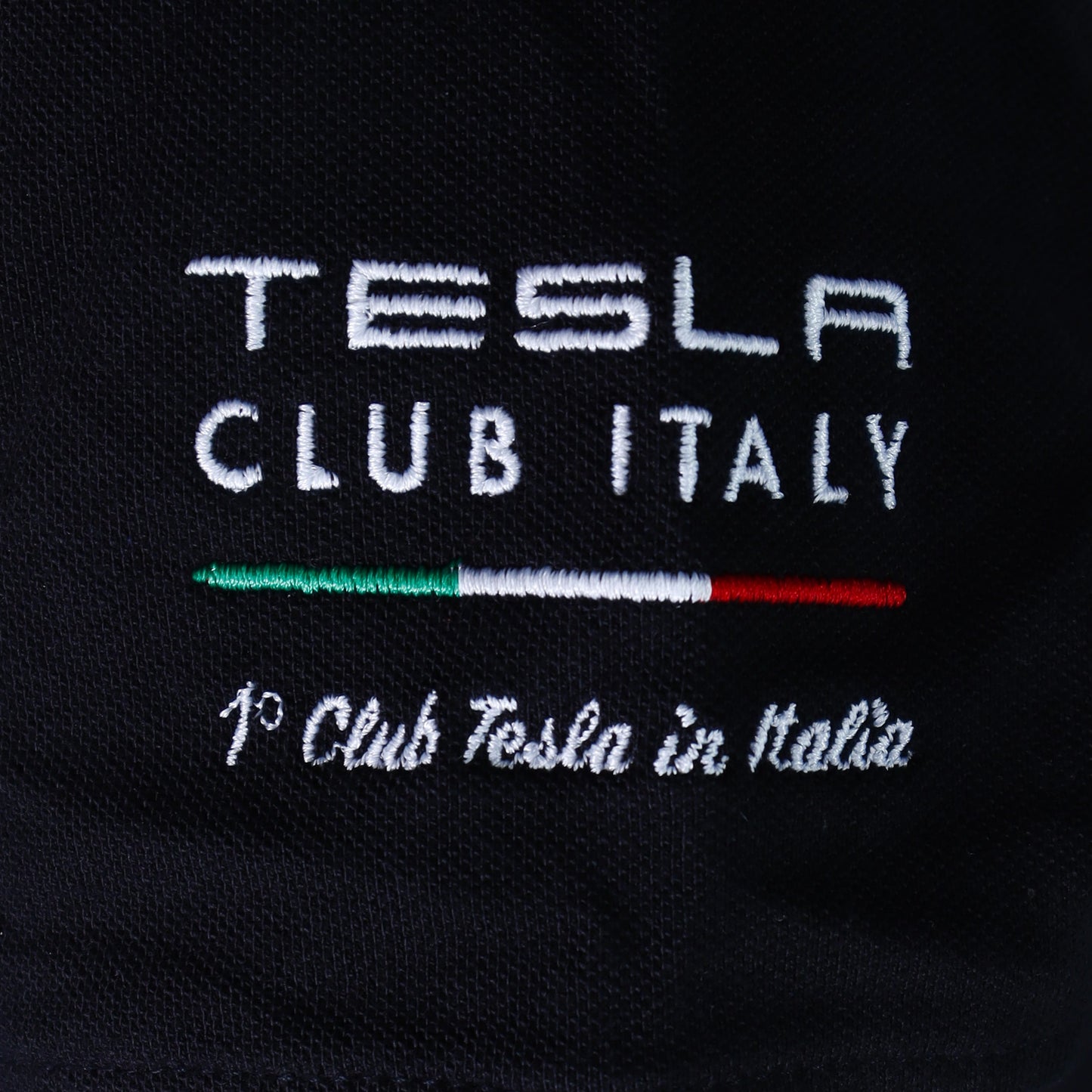 Polo bambino/bambina (unisex) Tesla Club Italy, colore nero