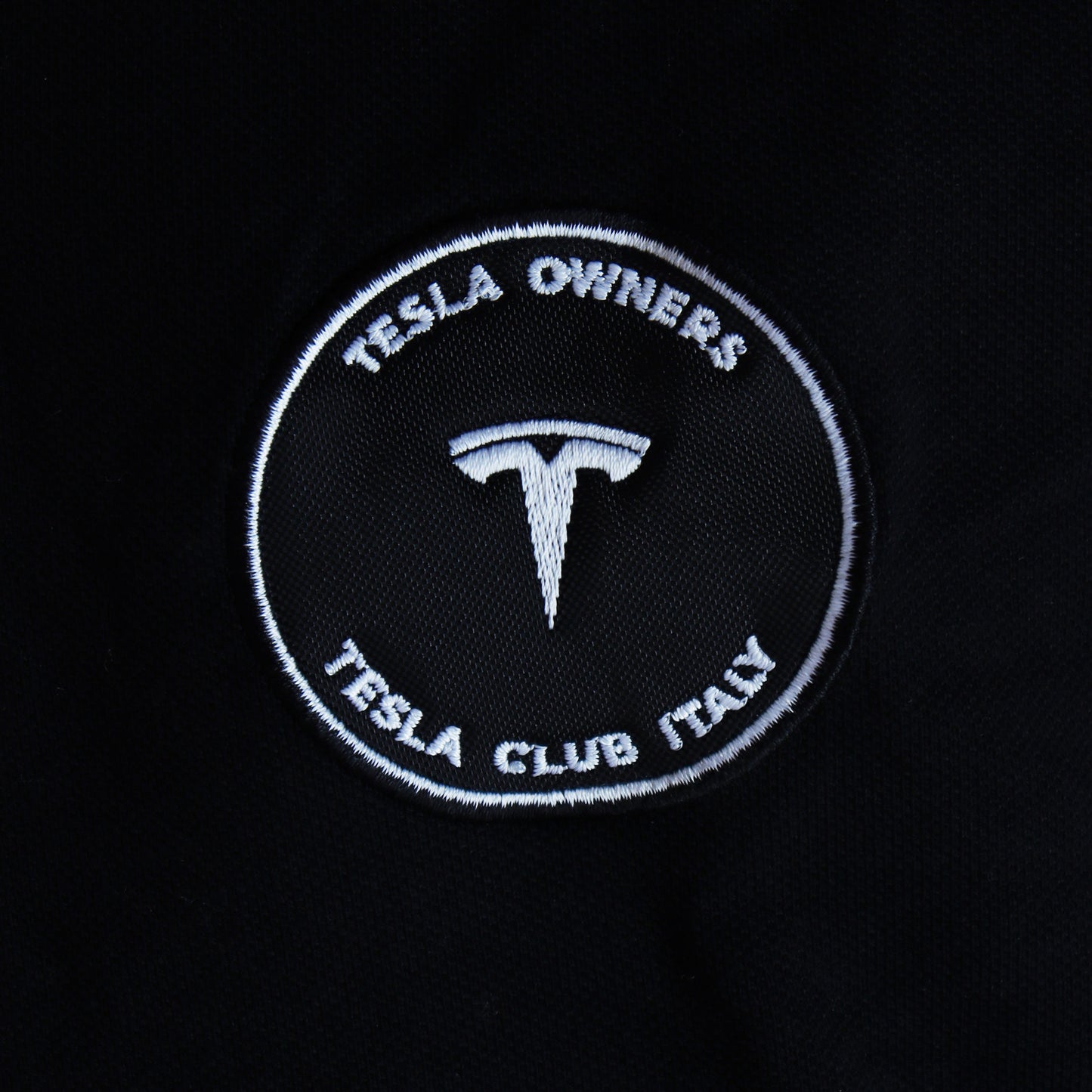 Polo bambino/bambina (unisex) Tesla Club Italy, colore nero